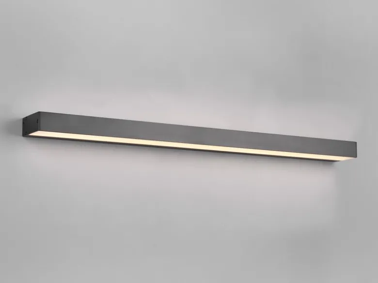 LED Badezimmer Wandleuchte ROCCO Schwarz 90cm - Up-Down Spiegelleuchte