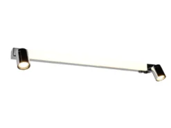 LED Bad Spiegelleuchte ENRICO mit Schalter und 2 Strahlern Chrom, Breite 90cm