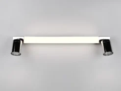 LED Bad Spiegelleuchte ENRICO mit Schalter und 2 Strahlern Chrom, Breite 60cm