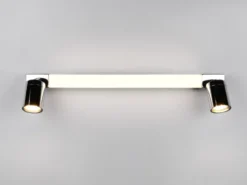 LED Bad Spiegelleuchte ENRICO mit Schalter und 2 Strahlern Chrom, Breite 60cm