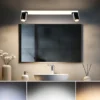 LED Bad Spiegelleuchte mit Schalter & 2 Spots Chrom inkl. GU10 LED, Breite 60cm