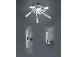 LED BAD Wandleuchte BOLSA Up-/Down light Chrom Acryl Transparent Höhe 30cm