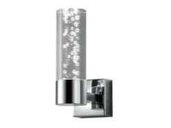 LED BAD Wandleuchte BOLSA Up- light Chrom Acryl Transparent, Höhe 17cm