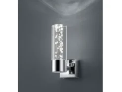 LED BAD Wandleuchte BOLSA Up- light Chrom Acryl Transparent, Höhe 17cm