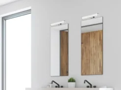 LED Bad Wandleuchte MATTIMO mit Schalter Chrom - Spiegelleuchte, Breite 40cm