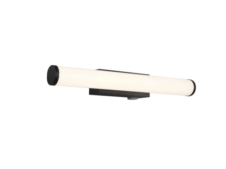 LED Bad Wandleuchte MATTIMO mit Schalter Schwarz - Spiegelleuchte, Breite 40cm