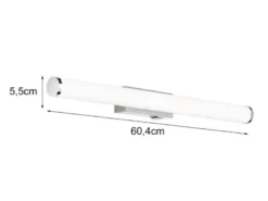 LED Bad Wandleuchte MATTIMO mit Schalter Chrom - Spiegelleuchte, Breite 60cm