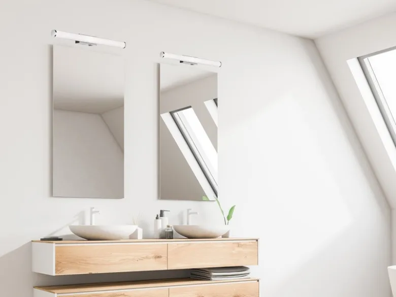LED Bad Wandleuchte MATTIMO mit Schalter Chrom - Spiegelleuchte, Breite 60cm