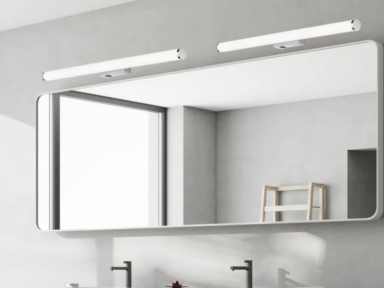 LED Bad Wandleuchte MATTIMO mit Schalter Chrom - Spiegelleuchte, Breite 80cm