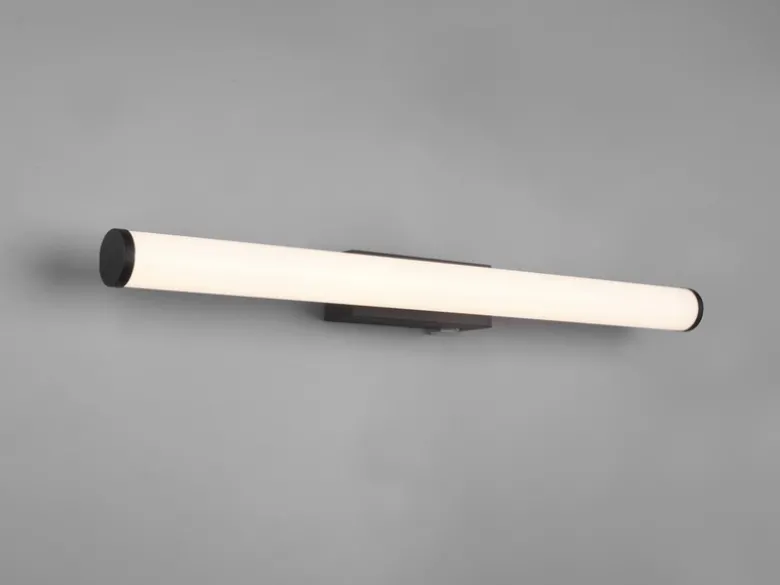 LED Bad Wandleuchte MATTIMO mit Schalter Schwarz - Spiegelleuchte, Breite 60cm