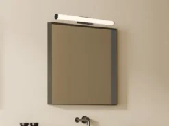 LED Bad Wandleuchte MATTIMO mit Schalter Schwarz - Spiegelleuchte, Breite 60cm