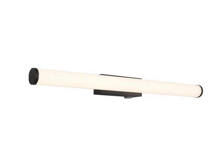 LED Bad Wandleuchte MATTIMO mit Schalter Schwarz - Spiegelleuchte, Breite 60cm