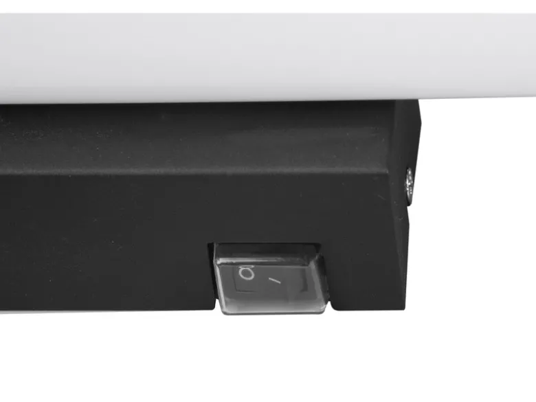 LED Bad Wandleuchte MATTIMO mit Schalter Schwarz 80cm - Spiegelleuchte
