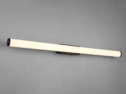 LED Bad Wandleuchte MATTIMO mit Schalter Schwarz 80cm - Spiegelleuchte