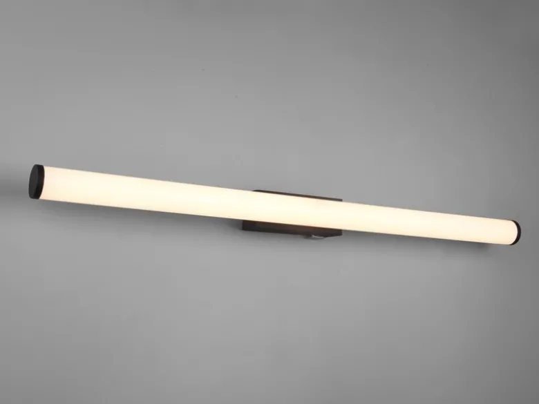 LED Bad Wandleuchte MATTIMO mit Schalter Schwarz 80cm - Spiegelleuchte