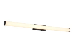 LED Bad Wandleuchte MATTIMO mit Schalter Schwarz 80cm - Spiegelleuchte