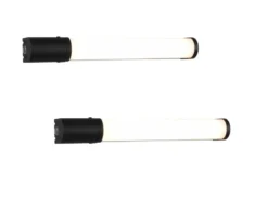 LED Bad Wandleuchten 2er Set mit Steckdose Schwarz - Spiegelleuchten, B: 41,5cm