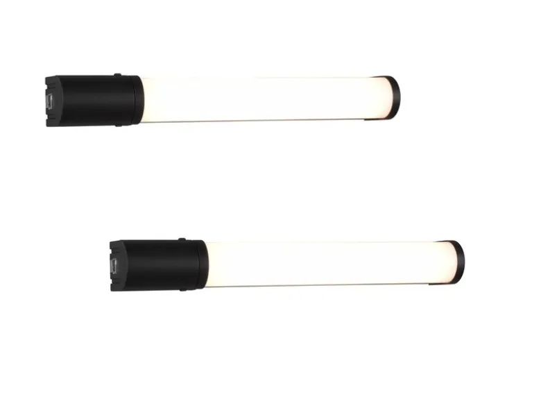 LED Bad Wandleuchten 2er Set mit Steckdose Schwarz - Spiegelleuchten, B: 41,5cm