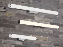 LED Bad Wandleuchten 2er Set mit Schalter Schwarz - Spiegelleuchten, Breite 60cm