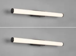 LED Bad Wandleuchten 2er Set mit Schalter Schwarz - Spiegelleuchten, Breite 60cm