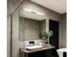 LED Bad Wandleuchten 2er Set mit Schalter Schwarz - Spiegelleuchten, Breite 80cm