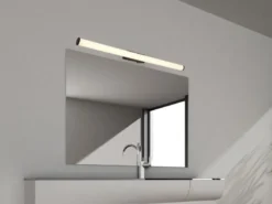 LED Bad Wandleuchten 2er Set mit Schalter Schwarz - Spiegelleuchten, Breite 80cm