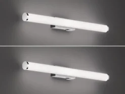 LED Bad Wandleuchten 2er Set mit Schalter Chrom - Spiegelleuchten, Breite 60cm
