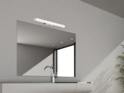 LED Bad Wandleuchten 2er Set mit Schalter Chrom - Spiegelleuchten, Breite 60cm