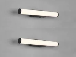 LED Bad Wandleuchten 2er Set mit Schalter Schwarz - Spiegelleuchten, Breite 40cm
