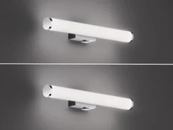LED Bad Wandleuchten 2er Set mit Schalter Chrom - Spiegelleuchte, Breite 40cm