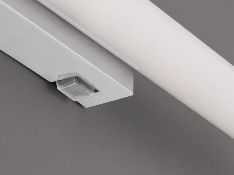 LED Bad Wandleuchten 2er Set mit Schalter Chrom - Spiegelleuchte, Breite 40cm