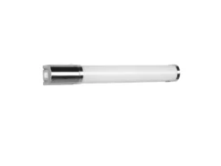 LED Bad Wandleuchten 2er Set mit Steckdose Chrom - Spiegelleuchten, B: 41,5cm