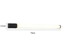 LED Bad Wandleuchten 2er Set mit Steckdose Schwarz - Spiegelleuchten, B: 79cm