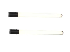 LED Bad Wandleuchten 2er Set mit Steckdose Schwarz - Spiegelleuchten, B: 79cm