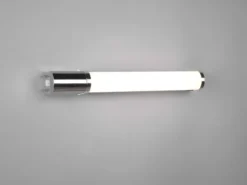 LED Bad Wandleuchte PIERA mit Steckdose Chrom 41,5cm - Spiegelleuchte