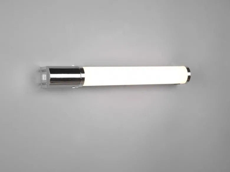 LED Bad Wandleuchte PIERA mit Steckdose Chrom 41,5cm - Spiegelleuchte