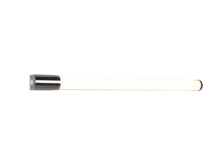 LED Bad Wandleuchte PIERA mit Steckdose Chrom - Spiegelleuchte, Breite 79cm