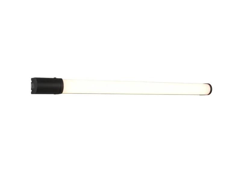 LED Bad Wandleuchte PIERA mit Steckdose Schwarz - Spiegelleuchte, Breite 79cm