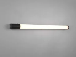 LED Bad Wandleuchte PIERA mit Steckdose Schwarz - Spiegelleuchte, Breite 79cm