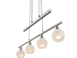 LED Balkenpendelleuchte ELLIOT 4-flammig, höhenverstellbar bis 160cm, B: 60cm