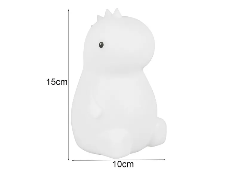 LED Batterie Tischlampe REXY Dino Lampe mit RGBW Farbwechsel, Höhe 15cm