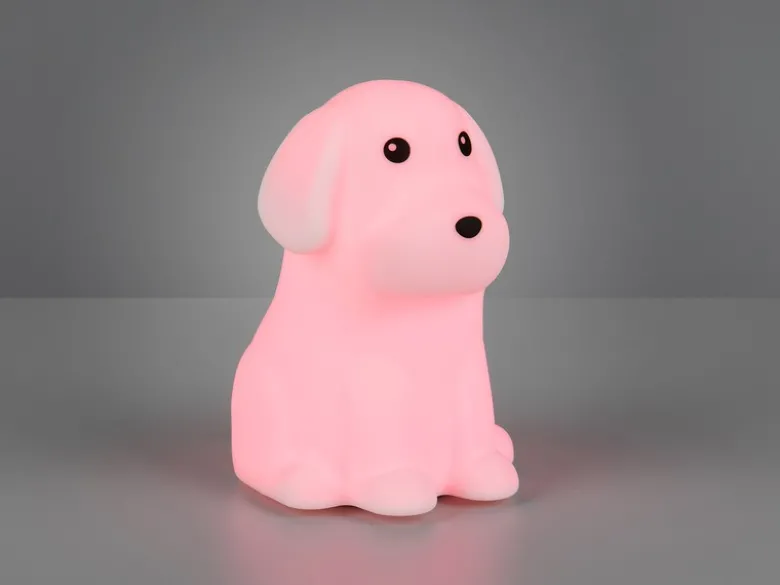 LED Batterie Tischlampe WALDY Hunde Lampe mit RGBW Farbwechsel, Höhe 15cm
