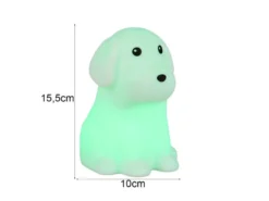 LED Batterie Tischlampe WALDY Hunde Lampe mit RGBW Farbwechsel, Höhe 15cm