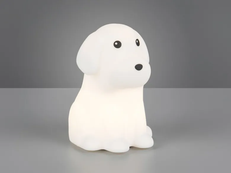 LED Batterie Tischlampe WALDY Hunde Lampe mit RGBW Farbwechsel, Höhe 15cm