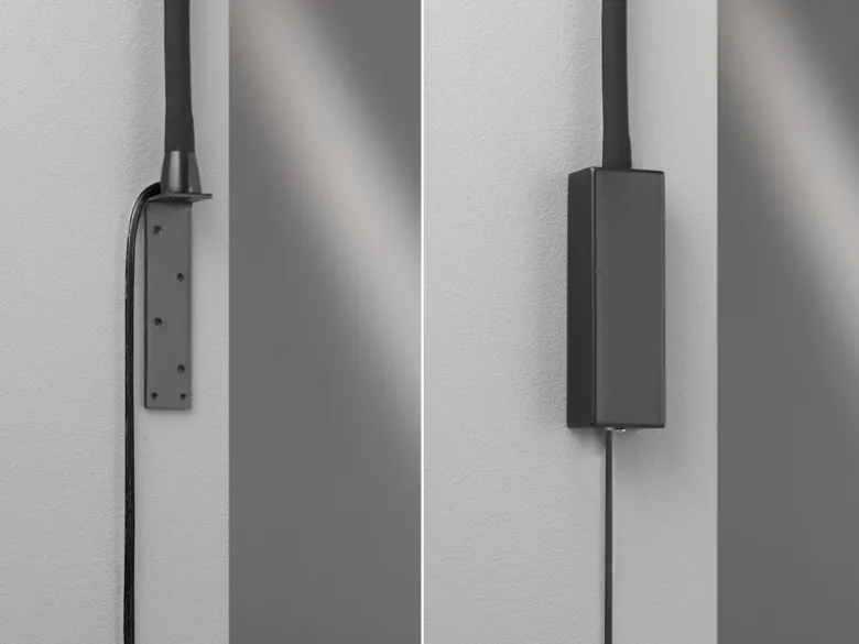 LED Bettlampe STEN Schwarz mit Kabel und Stecker, Gestensteuerung, Breite 4cm