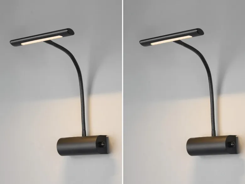 LED Bilderleuchte 2er Set Wandleuchte mit Drehdimmer, Schwarz