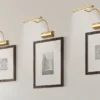 LED Bilderleuchte im 2er Set aus Messing matt mit Flexarm & Drehdimmer