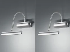 LED Bilderleuchte im 2er Set in Silber matt mit Flexarm & Drehdimmer
