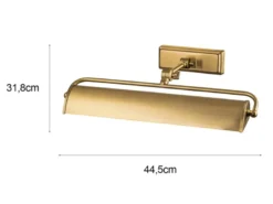 LED Bilderleuchte in Altmessing, verstellbar, Breite 44,5cm