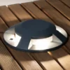 LED Bodenaufbaustrahler 4flammig Aufbauspot aussen anthrazit ALU Ø20cm IP65